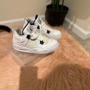 Jordan 4 in white and purple.